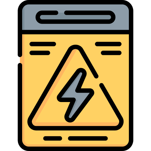 Voltage box electronics bolt icon Voltage box electronics bolt icon