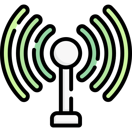 Signal coverage signal parabolic icon Signal coverage signal parabolic icon