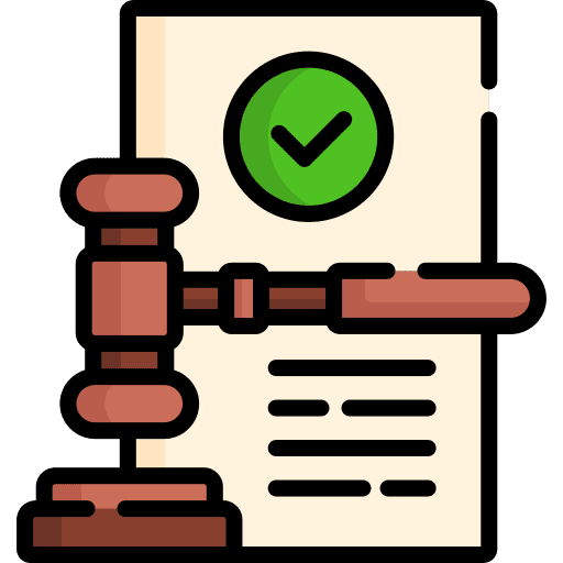 Compliant contract check approval icon
