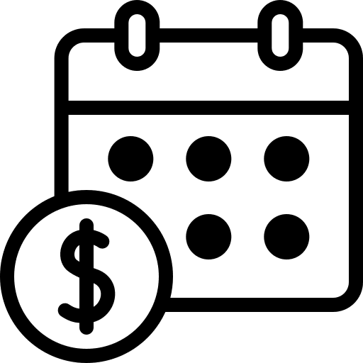 Salary calendar payday pay day icon