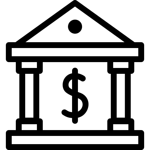 Bank dollar bank account bulding icon Bank dollar bank account bulding icon