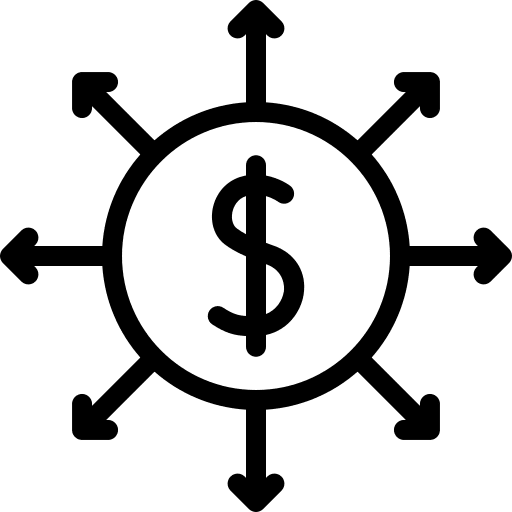 Invest distribution invest money icon Invest distribution invest money icon