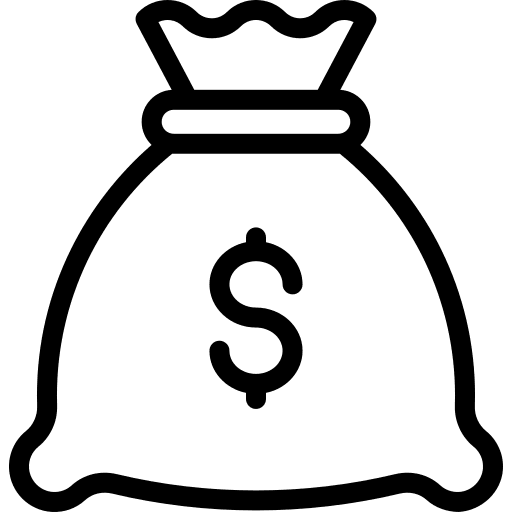 Money bag currency dollar business and finance icon Money bag currency dollar business and finance icon