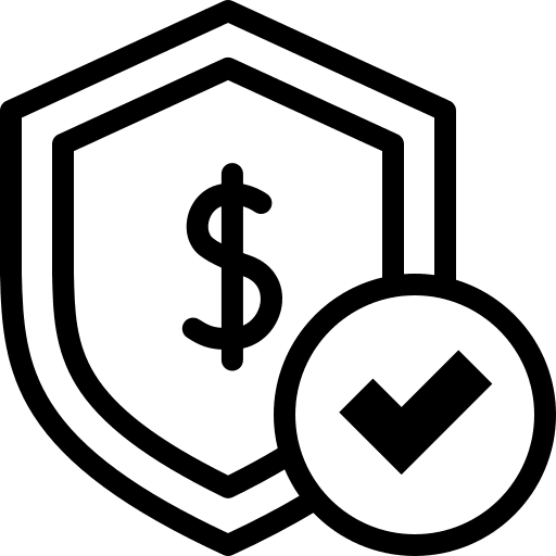 Safe check dollar banking icon Safe check dollar banking icon