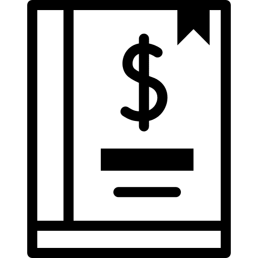 Book money book finance icon Book money book finance icon