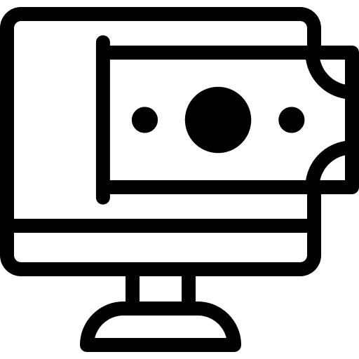 Online payment computer money business and finance icon Online payment computer money business and finance icon