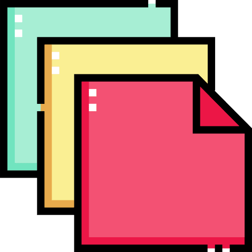 Paper file colored paper icon