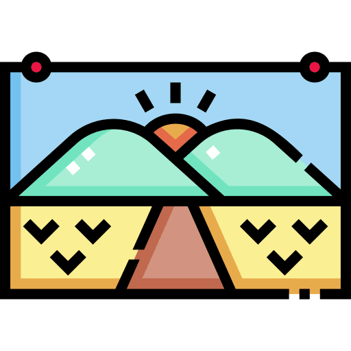 Drawing picture landscape scenery icon Drawing picture landscape scenery icon