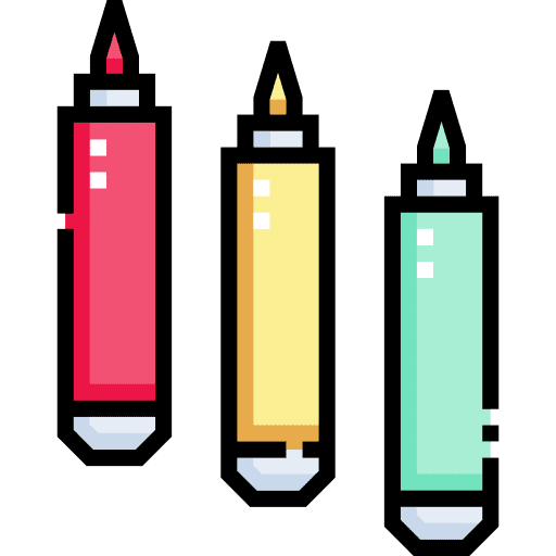 Marker education color draw icon Marker education color draw icon