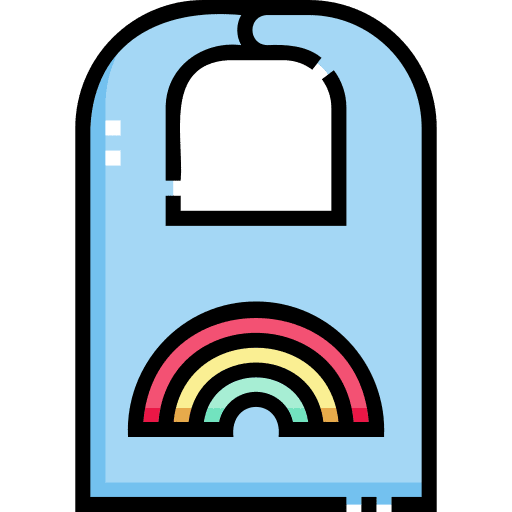 Bib bib clothing rainbow icon Bib bib clothing rainbow icon