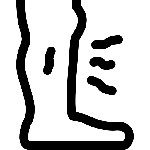 Injury leg medical foot icon