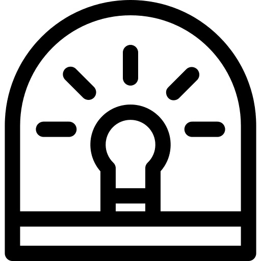 Siren alarm siren light icon