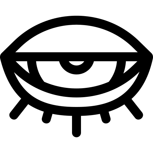 Swollen eyelids healthcare and medical illness icon