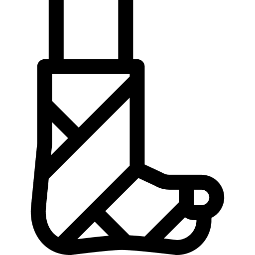 Cast broken leg injury cast icon Cast broken leg injury cast icon