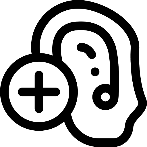 Ear healthcare and medical human body listen icon Ear healthcare and medical human body listen icon