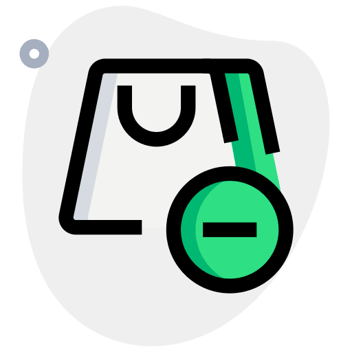 Delete ecommerce commerce and shopping purchase icon