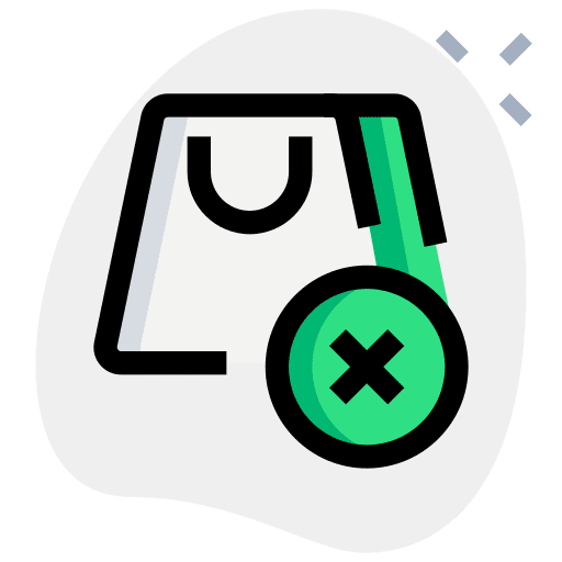 Delete purchase shopping bag bag handle icon