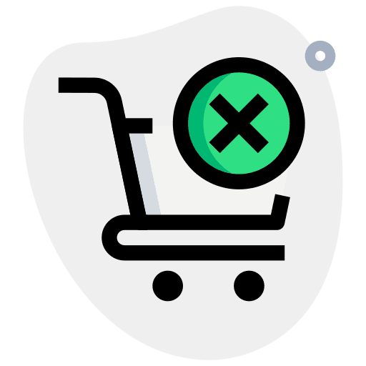 Remove from cart online store supermarket remove from cart icon