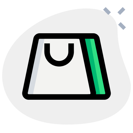 Shopping bag ui commerce and shopping bag handle icon
