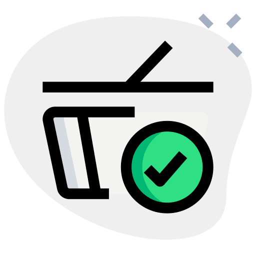 Checklist tick checklist shopping cart icon