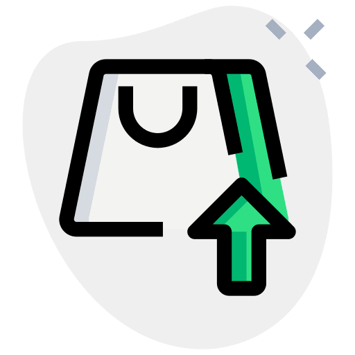 Up arrow ui ecommerce commerce and shopping icon