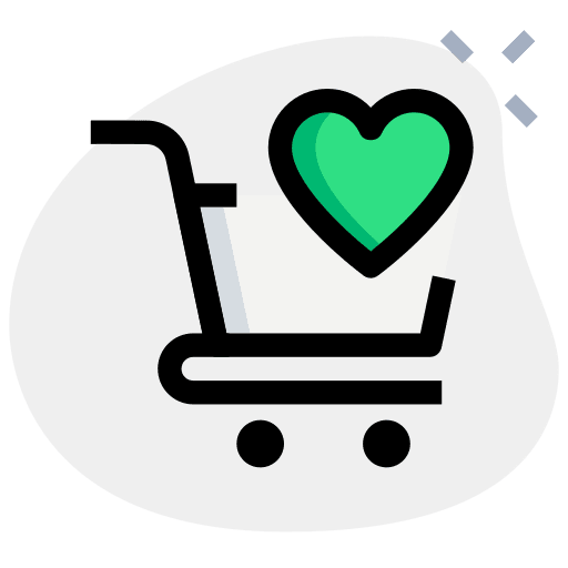 Wishlist commerce and shopping shopping cart shopping center icon