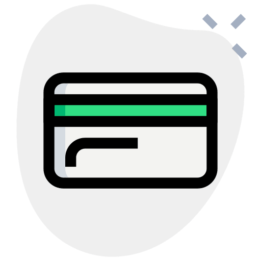 Credit card debit card commerce and shopping payment method icon