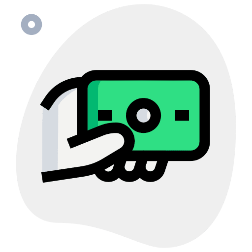Credit card hands and gestures pay card debit card icon