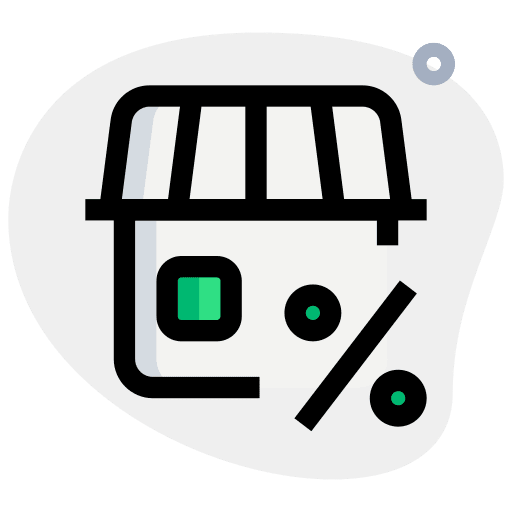 Discount market discount percent icon