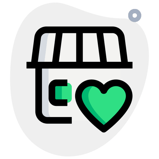 Like ecommerce online shop commerce and shopping icon