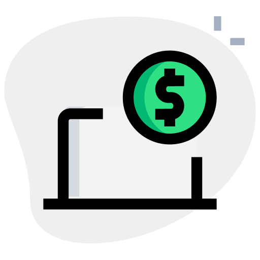 Online payment laptop business and finance checkout icon