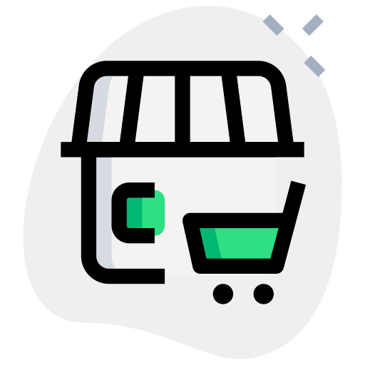 Shopping cart online store commerce and shopping ecommerce icon