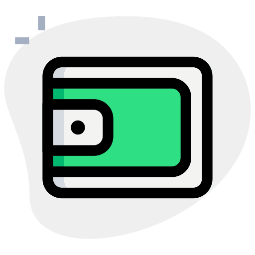 Wallet money deposit business and finance icon