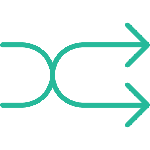 Shuffle multimedia option arrows symbols icon