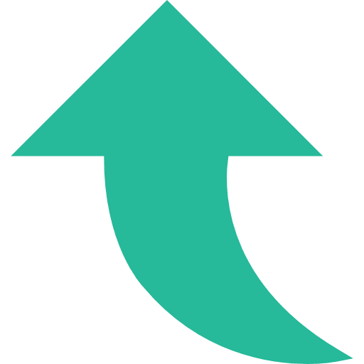 Upward orientation direction up arrow icon
