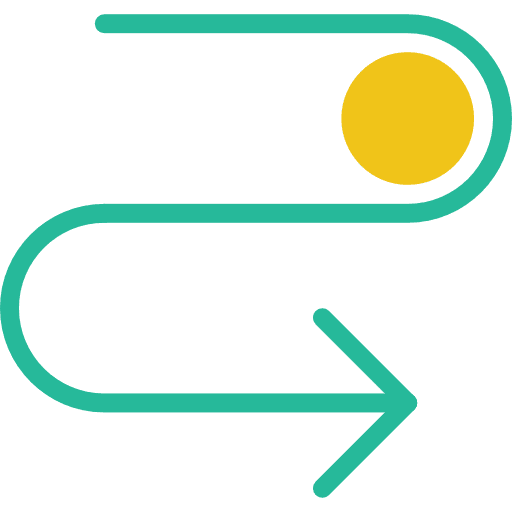 Curve arrow curve arrow curved arrow orientation icon