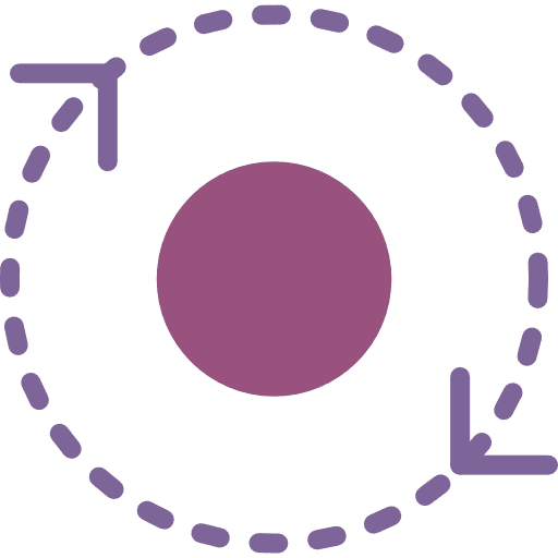 Orbit arrows orbit orientation icon