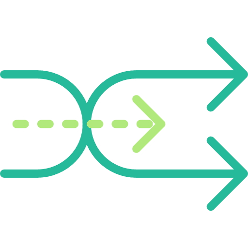 Shuffle multimedia option arrows exchange icon