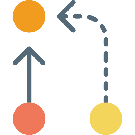 Symbiosis orientation arrows interface icon