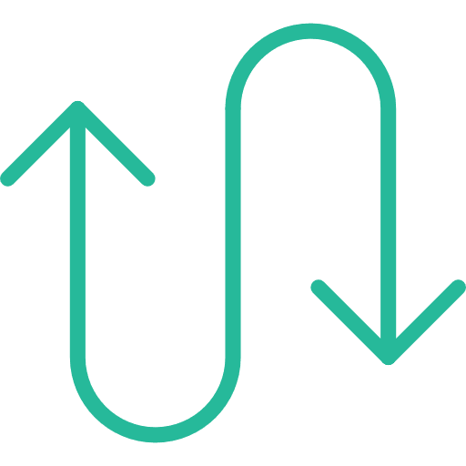 Curve arrow curve arrow multimedia orientation icon