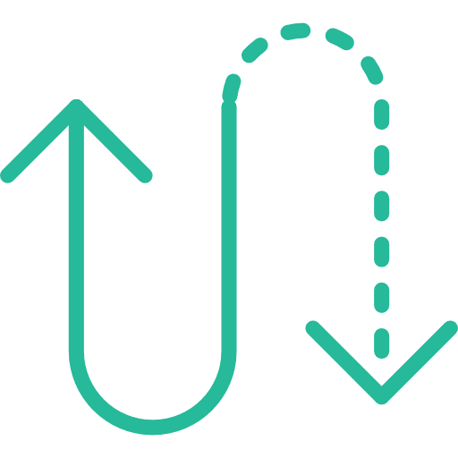 Curve arrow orientation multimedia option direction icon