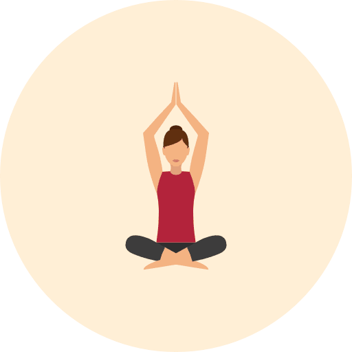 Yoga sports and competition relaxing pilates icon