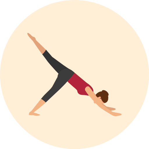 Yoga poses sports and competition pilates icon