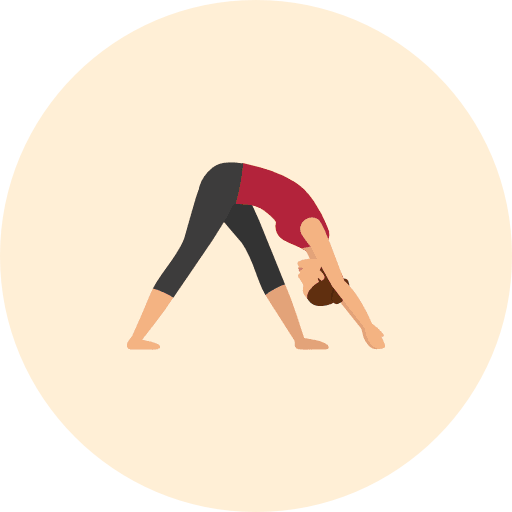 Yoga sports and competition poses exercise icon