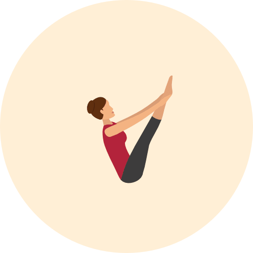 Yoga pilates poses relaxing icon