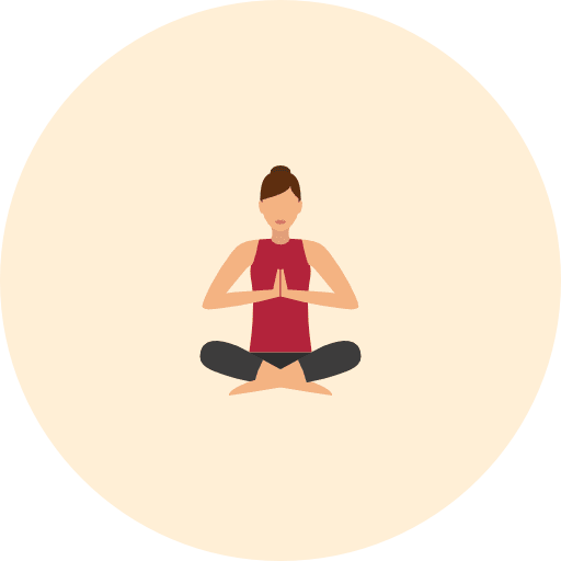 Yoga relaxing poses exercise icon