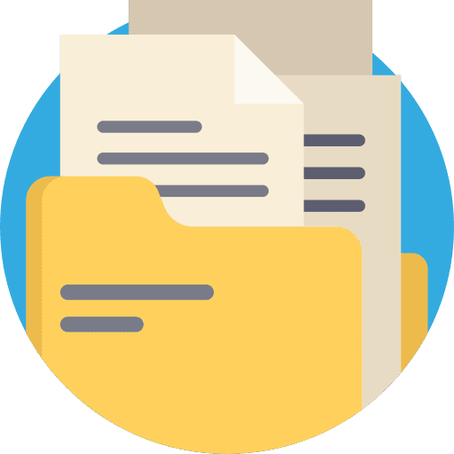 Folder files and folders records interface icon