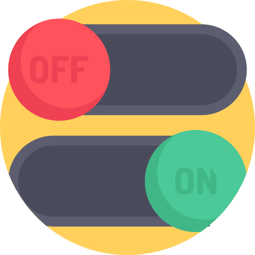 Switch interface button control icon