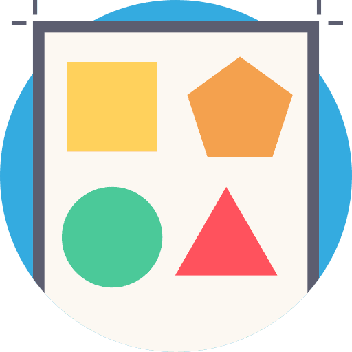 Figures square geometric pentagon icon