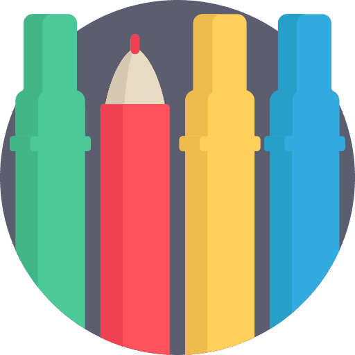 Markers art and design tools and utensils writing icon